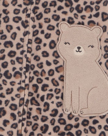 Baby 1-Piece Cheetah Print Fleece Footless Pyjamas
, 