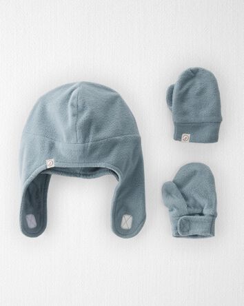 
2-Pack Recycled Fleece Hat and Mittens Set

, 