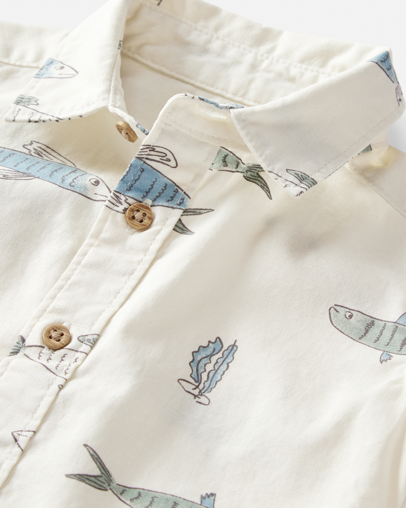 Baby 2-Piece Organic Cotton Fish-Print Set, image 4 of 6 slides