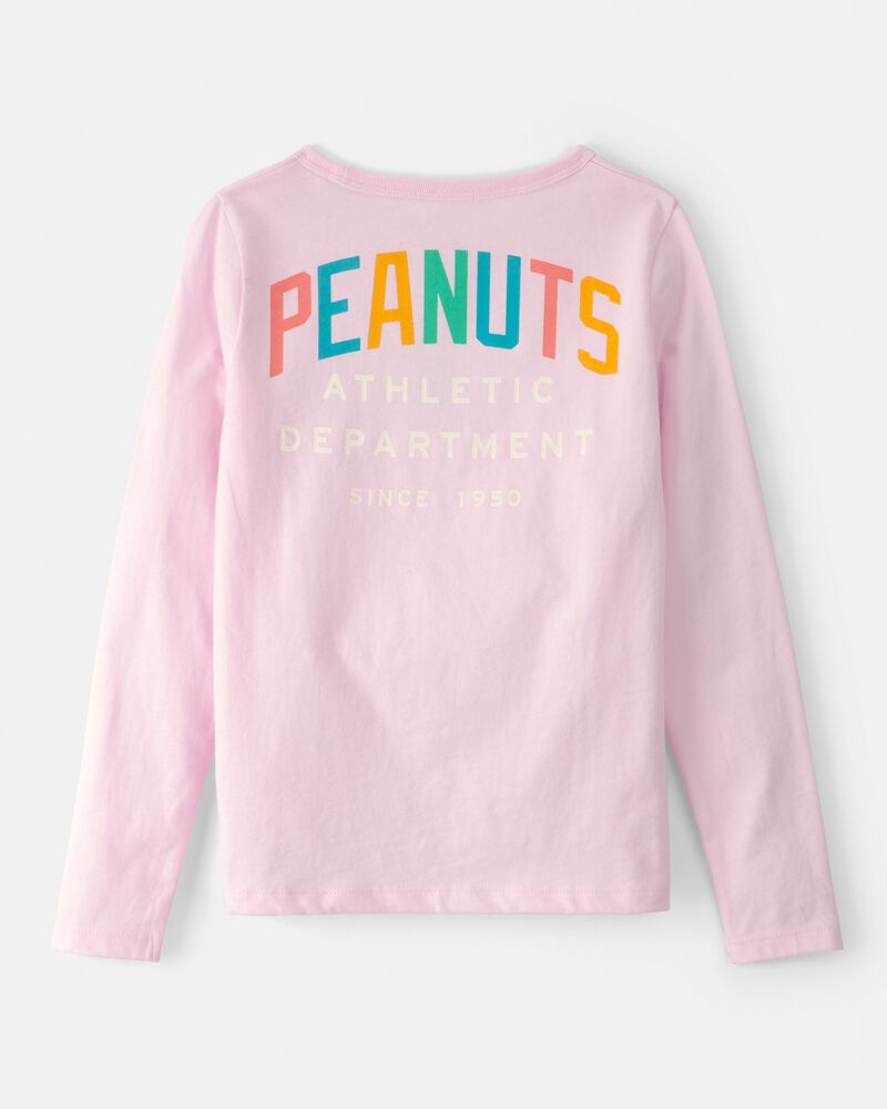 Girls Peanuts Snoopy Long-Sleeve Top - Pink, image 2 of 5 slides
