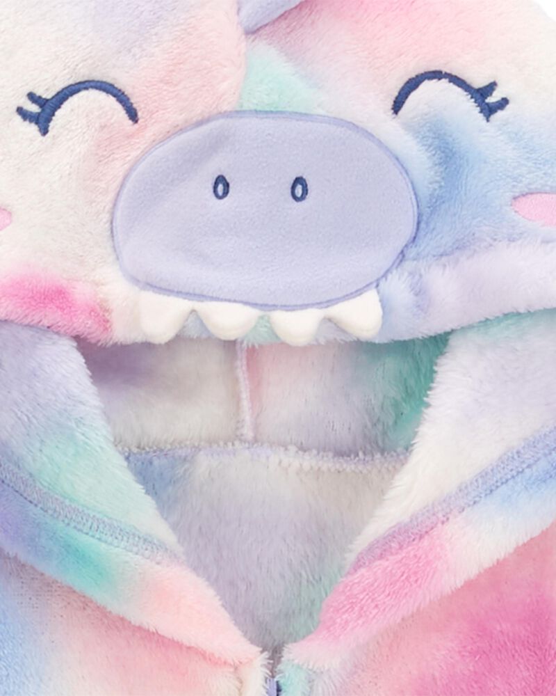 Girls 1-Piece Dinosaur Fleece Pyjamas, image 3 of 5 slides