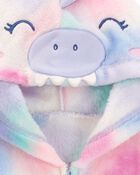 Girls 1-Piece Dinosaur Fleece Pyjamas, image 3 of 5 slides