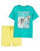 Kid 2-Piece Shark Tee & Pull-On Terrain Shorts Set

, image 1 of 7 slides