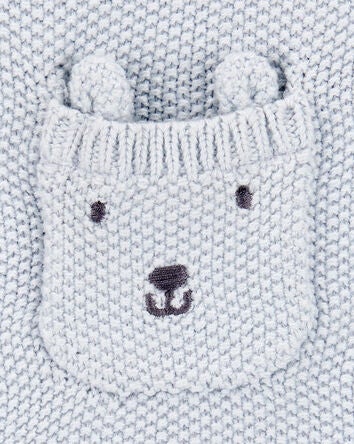 Baby Solid Cotton Romper - Blue, 