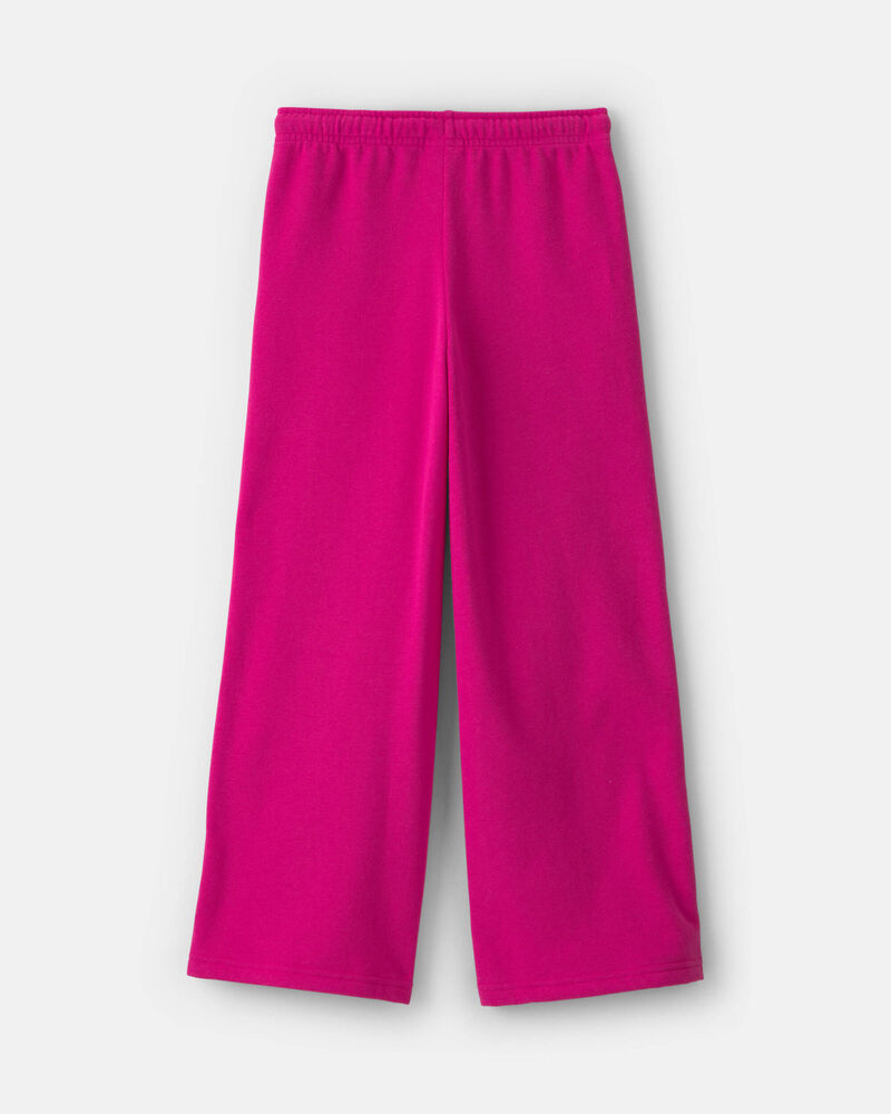 Girls Squishmallow Fleece Wide-Leg Pants - Pink, image 2 of 3 slides