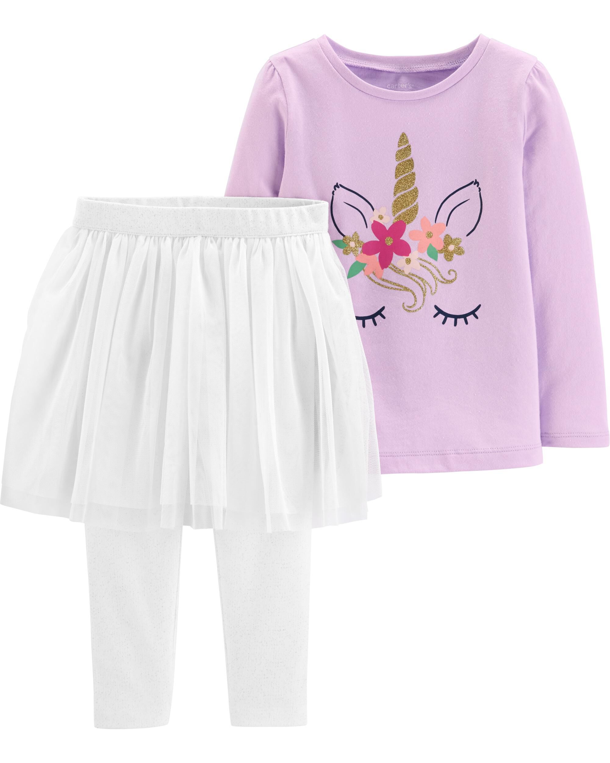 Genuine Kids Oshkosh Toddler Girls Blue Gold Top /& Skirt Set Size 2T,3T /& 4T NEW