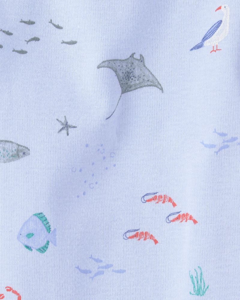 B&eacute;b&eacute; gar&ccedil;on - Ensemble 3 pi&egrave;ces cache-couches et pantalon, animaux marins &ndash; Bleu, image 5 sur 5 diapositives