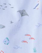 B&eacute;b&eacute; gar&ccedil;on - Ensemble 3 pi&egrave;ces cache-couches et pantalon, animaux marins &ndash; Bleu, image 5 sur 5 diapositives