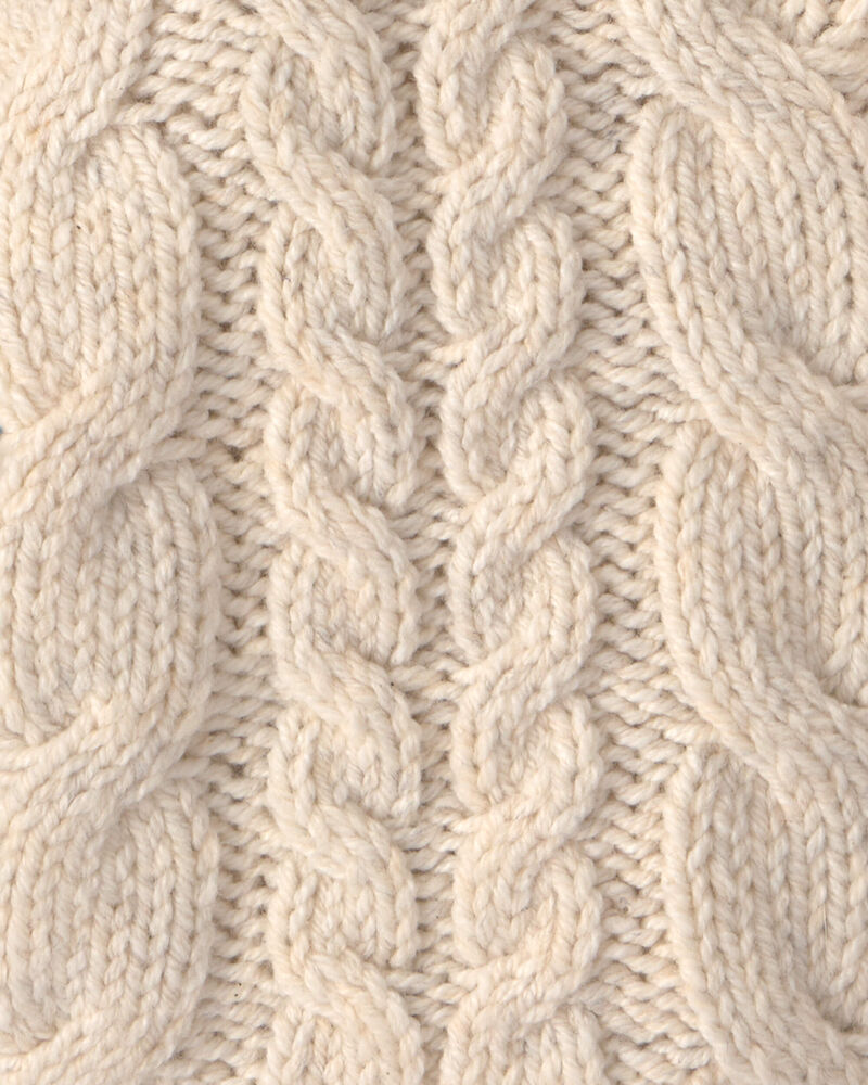 Baby Boy Cardigan Sweater - Cream, image 2 of 3 slides