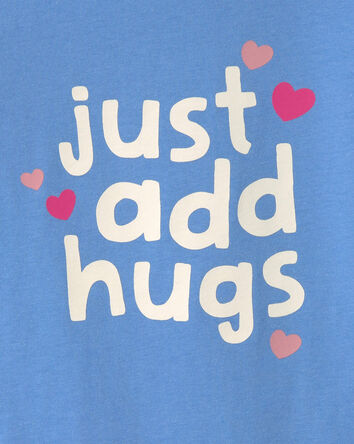 Toddler Girl 'Just Add Hugs' Long-Sleeve Graphic Tee - Blue, 