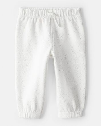 Baby Girl 2-Piece DayDream Fleece Snow Day Bodysuit & Pant Set - Cream/Blue, 