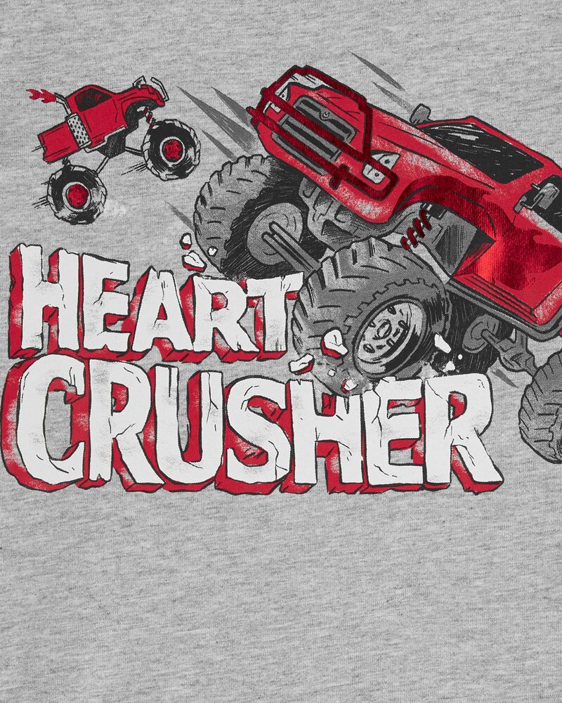"Heart Crusher" Heather Grey Shirt , image 2 of 3 slides