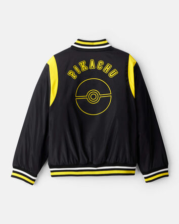 Boys Pok&eacute;mon Pikachu Long-Sleeve Bomber Fashion Jacket - Black/Yellow, 