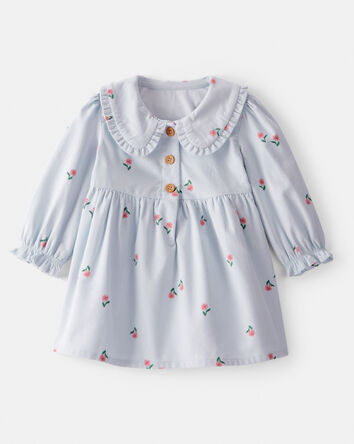 Baby Girl Corduroy Dress - Blue, 