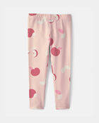 Tout-petit fille - Legging extensible &agrave; motif pomme &ndash; Rose, image 2 sur 3 diapositives