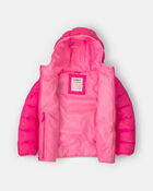 Girls Midweight Packable Puffer- Pink
, image 2 of 4 slides