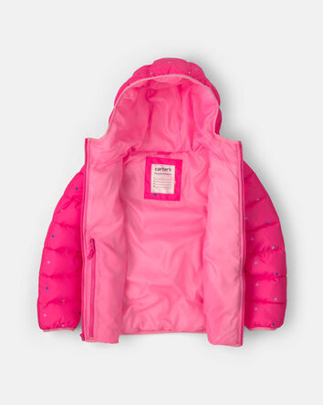 Girls Midweight Packable Puffer- Pink
, 