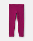 Toddler Girl Cotton Pull-On Stretch Leggings - Burgundy, image 1 of 4 slides