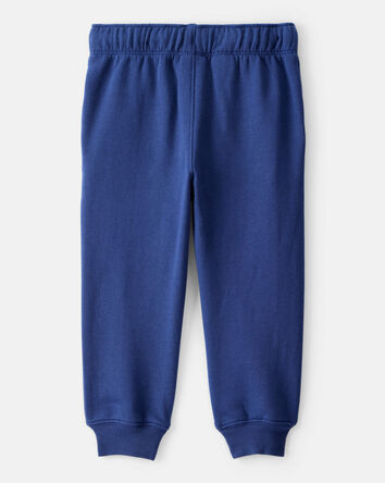 Toddler Boy Solid Fleece Cotton Jogger - Navy, 