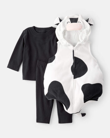 Bébé Ensemble de 3 pièces Costume d'Halloween imprimé vache, 