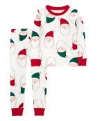 Baby 2-Piece Santa 100% Snug Fit Cotton PJs, image 1 of 4 slides