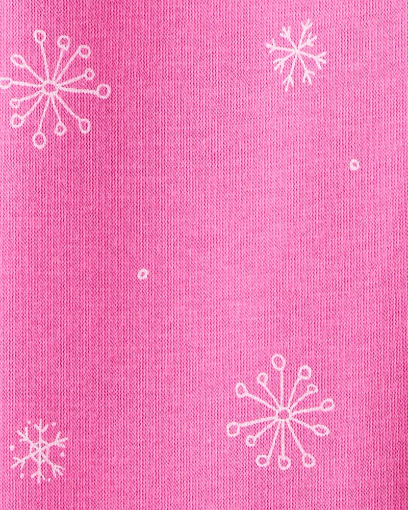 Toddler Girl Snowflake Pull-On Stretch Cozy Leggings - Pink, image 4 of 5 slides