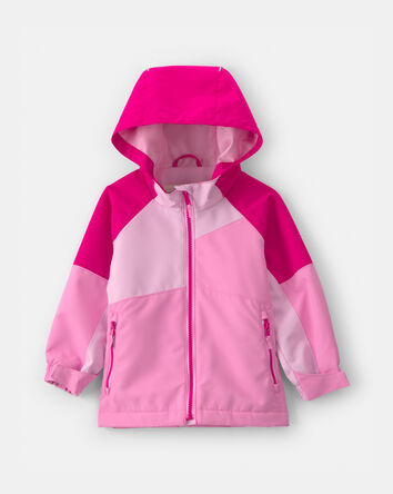 Baby Girl Midweight Fleece Lined Jacket- Fushia , 