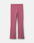 Girls Heart Cotton Pull-On Stretch Flare Leggings - Pink, image 1 of 4 slides
