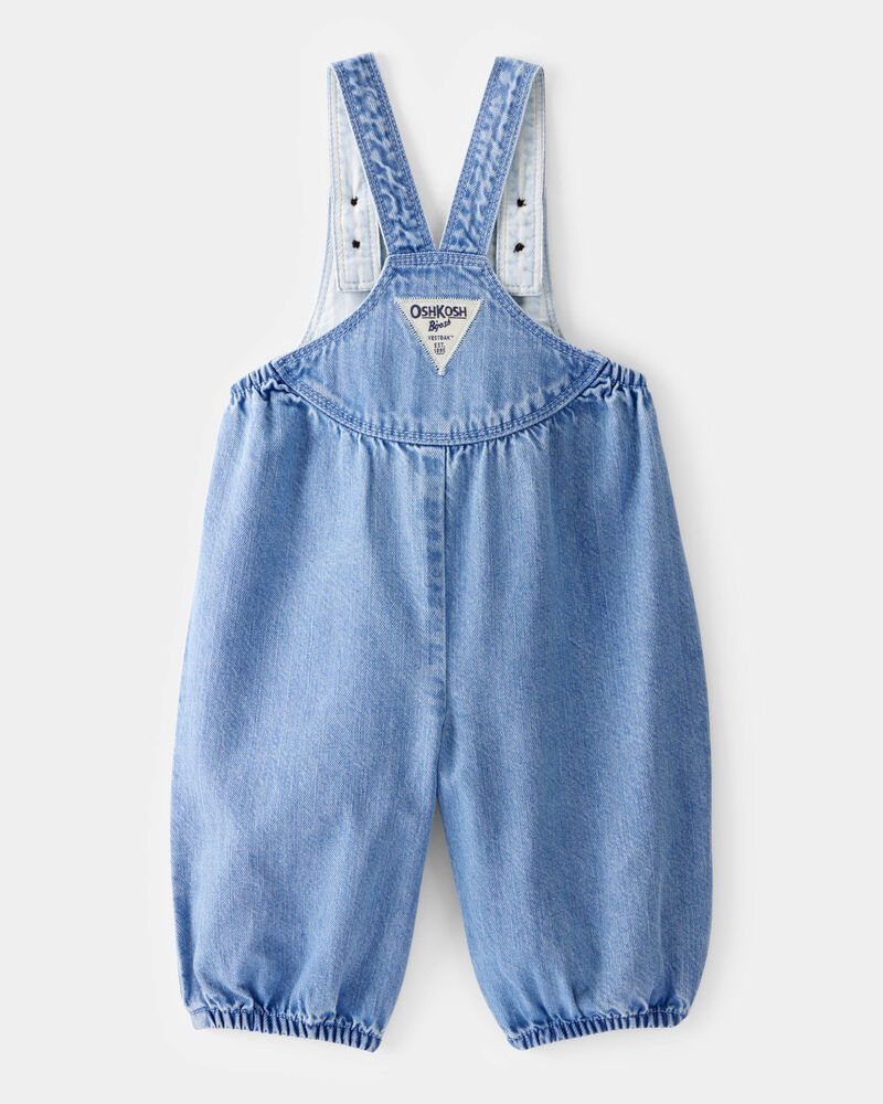Baby Nostalgic Chambray V-Neck Overalls  - Ozone Wash, image 2 of 4 slides