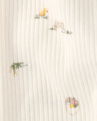 Baby 2-Piece Easter Bunny Rib Tee & Pant Set - Cream, image 3 of 5 slides