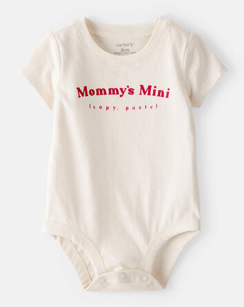 B&eacute;b&eacute; - Cache-couche &agrave; manches courtes &agrave; imprim&eacute; &laquo;Mommy&rsquo;s Mini&raquo; - Cr&egrave;me, 