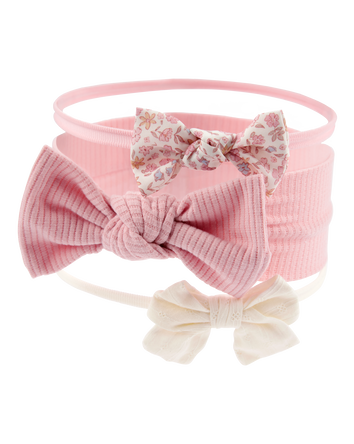 Baby 3-Pack Bow Headwraps, 