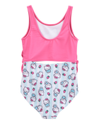 Girls Hello Kitty&reg; 1-Piece Swimsuit - Pink/Blue, image 2 of 3 slides