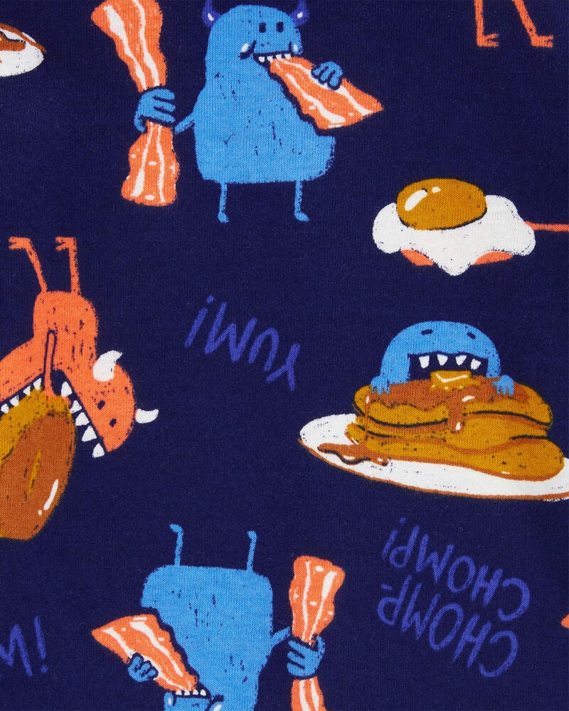 Toddler 4-Piece Monster 100% Snug Fit Cotton Pyjamas, image 3 of 4 slides