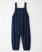 Baby Organic Cotton Cable Knit Overalls, image 2 of 5 slides