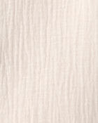 Girls Gauze Short-Sleeve Top - Cream, image 2 of 3 slides