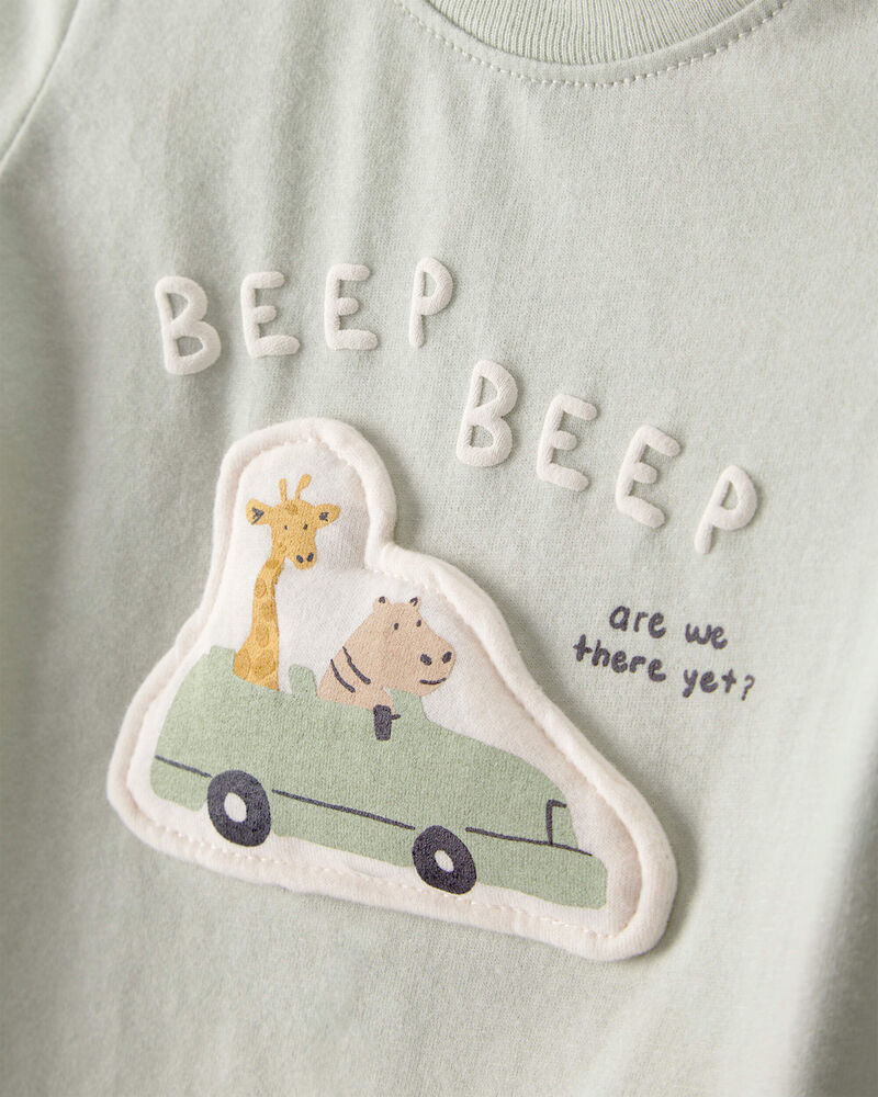 Baby Critter Road Trip Graphic Tee - Green, image 2 of 4 slides