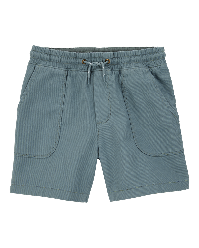 Kid Pull-On Twill Shorts - Green, image 1 of 4 slides