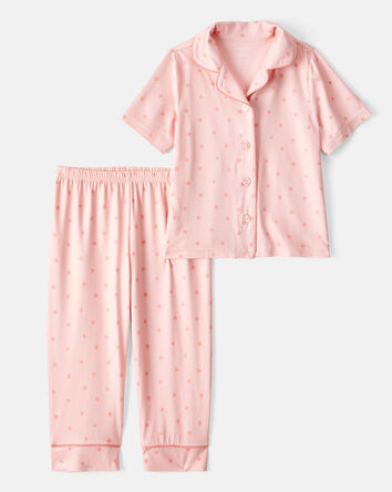 Toddler 2-Piece Polka Dot Coat-Style Pyjamas, 