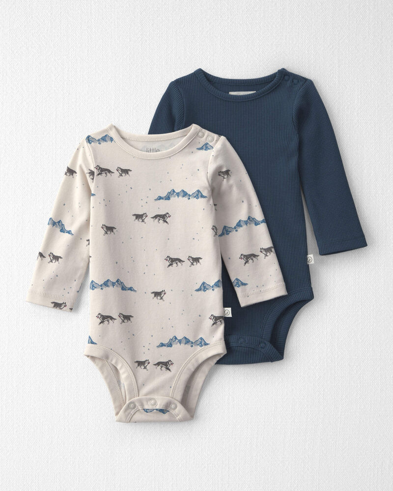 Baby Boy 2-Pack Organic Cotton Bodysuits, image 1 of 4 slides