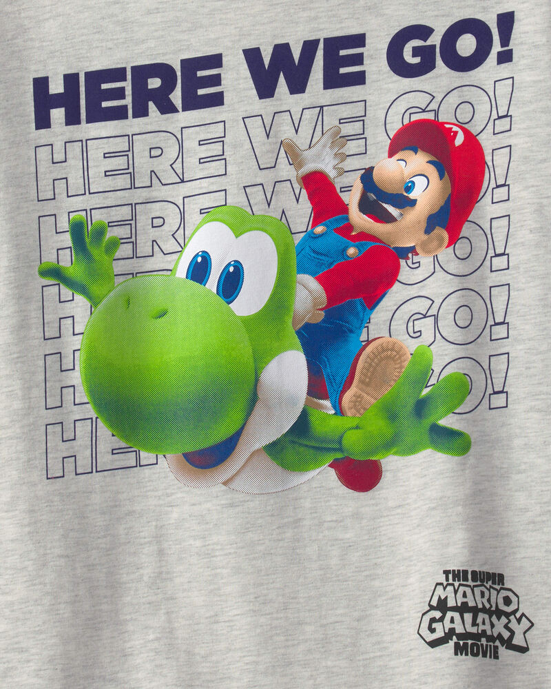 Boys Nintendo Super Mario Graphic Tee - Grey, image 2 of 2 slides