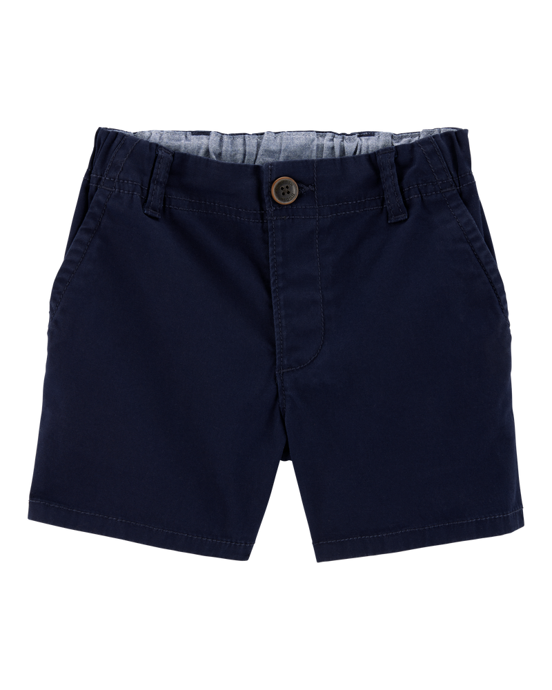Toddler Stretch Chino Uniform Shorts - Navy, image 1 of 4 slides