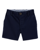 Toddler Stretch Chino Uniform Shorts - Navy, image 1 of 4 slides