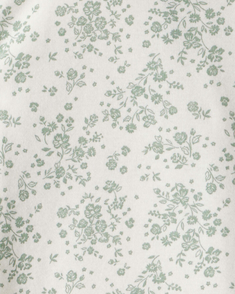 Toddler Ribbed Floral Print Long-Sleeve Top , image 2 of 3 slides