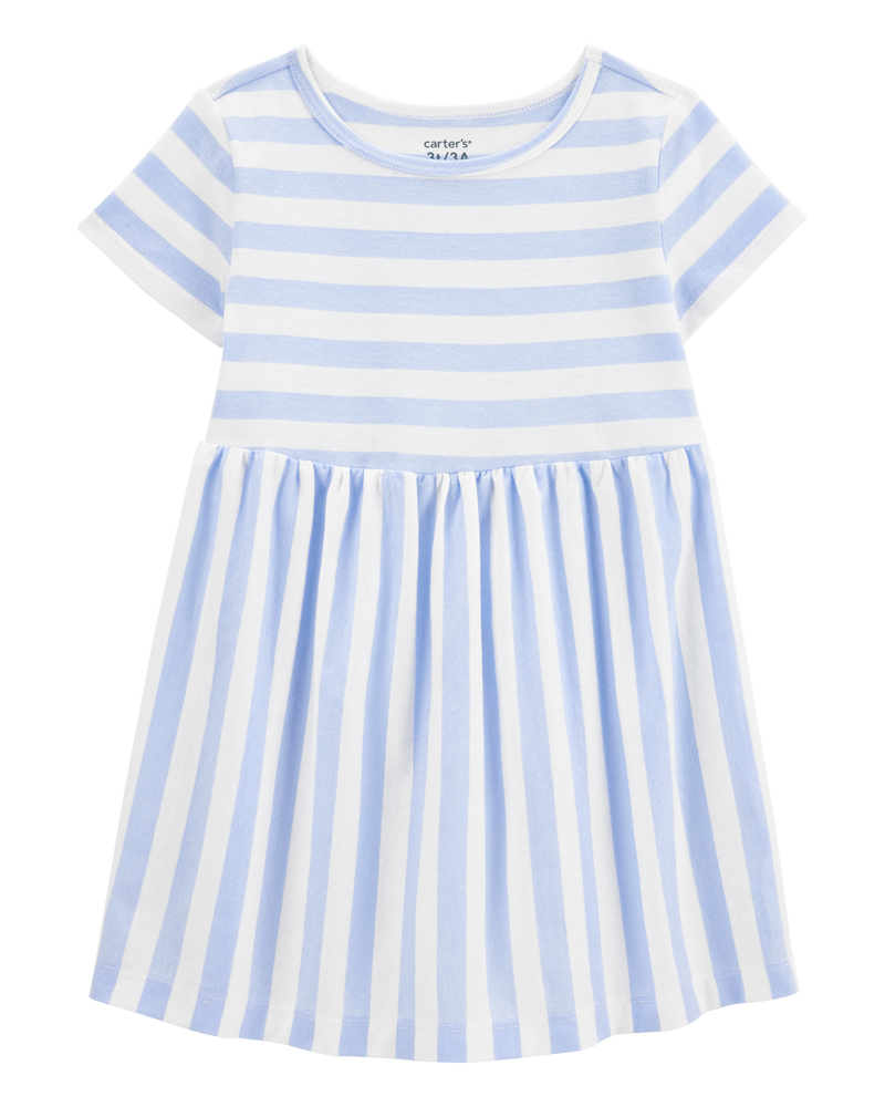 Toddler Striped Short-Sleeve Dress, image 1 of 4 slides