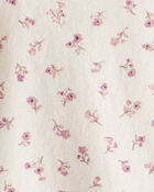 Baby Girl Floral Cotton Long-Sleeve Tee & Pant Set - White, image 2 of 3 slides