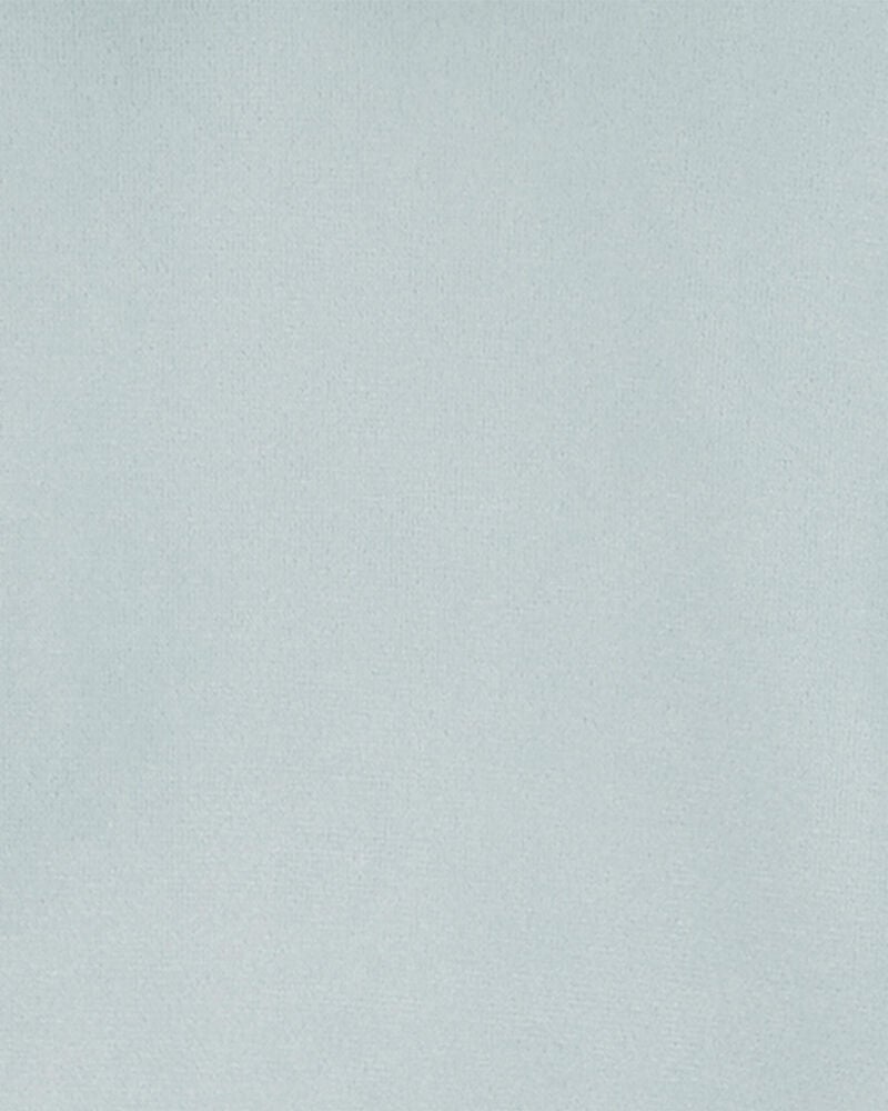 Kid Cropped Velour Hoodie - Blue, image 2 of 3 slides