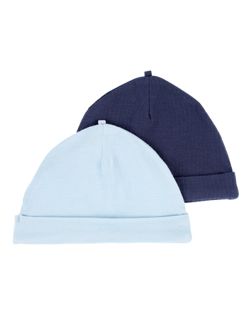 Baby 2-Pack PurelySoft Caps - Blue, 