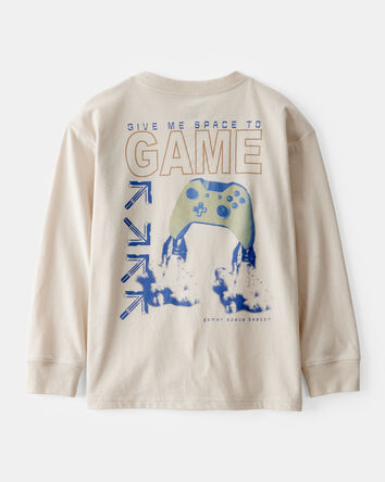 Boys Galactic Gamer Long-Sleeve Tee - Cream, 