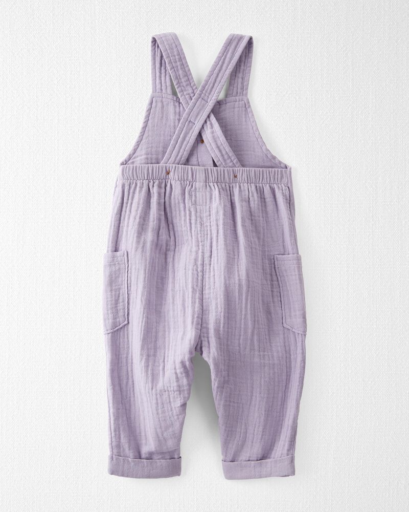 Baby Organic Cotton Gauze Overalls, image 2 of 4 slides